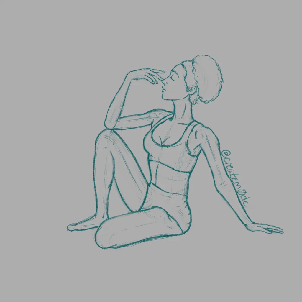 female gender model sketch