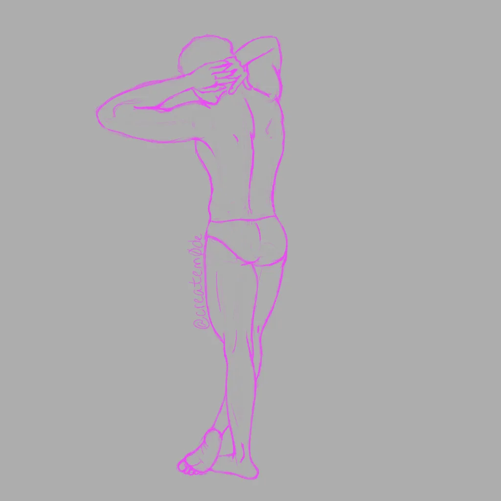 male gender model sketch