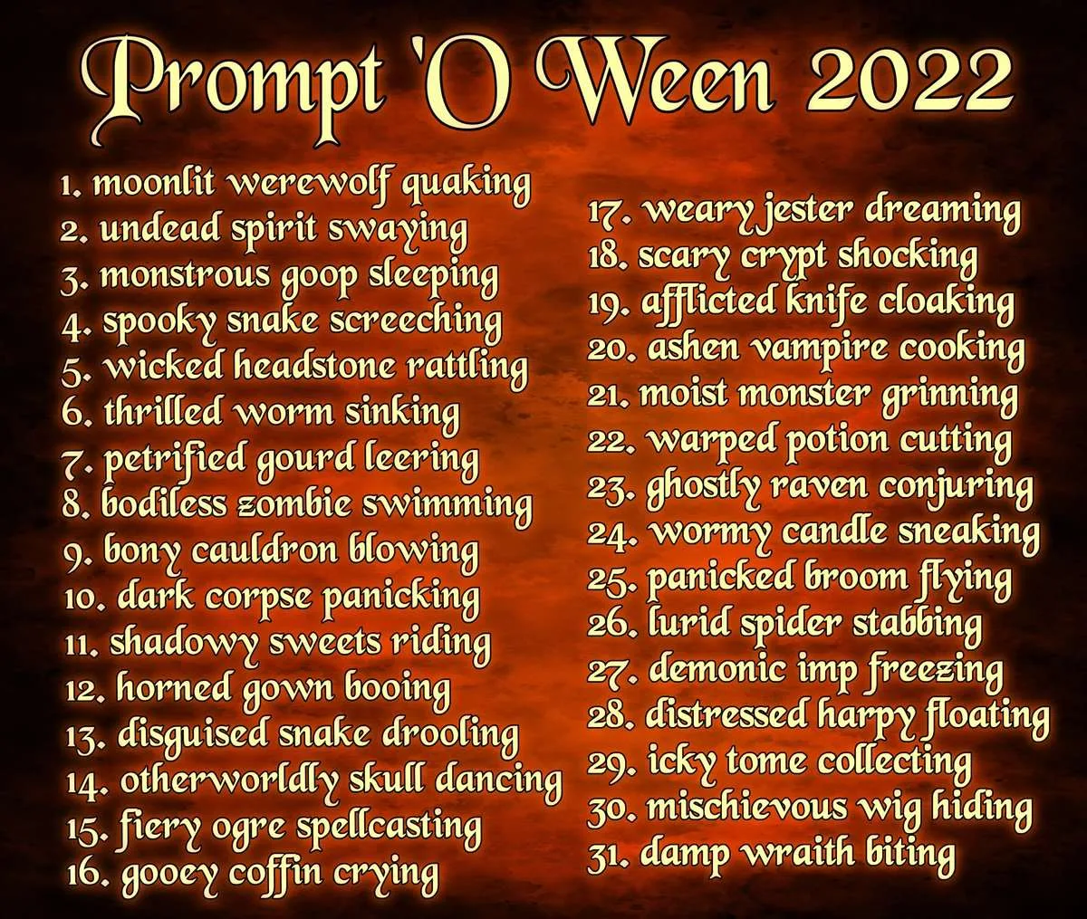Prompt O’ Ween 2022